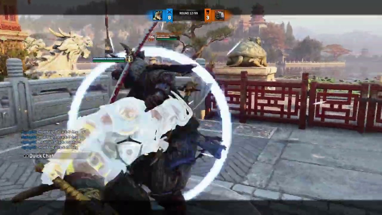 Berzerker vs Kensei customs match // FOR HONOR. 99 rounds. Just messing around.