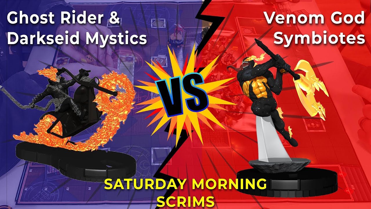 Ghost Rider Mystics vs. Venom, God of Symbiotes Team - Heroclix Gameplay (Sat Morn Scrims)