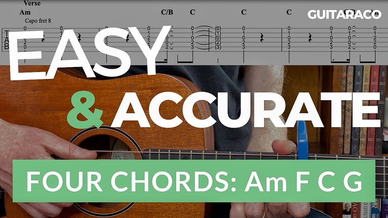 How to Play Saved My Life by Sia on Guitar with CHORDS ON SCREEN
