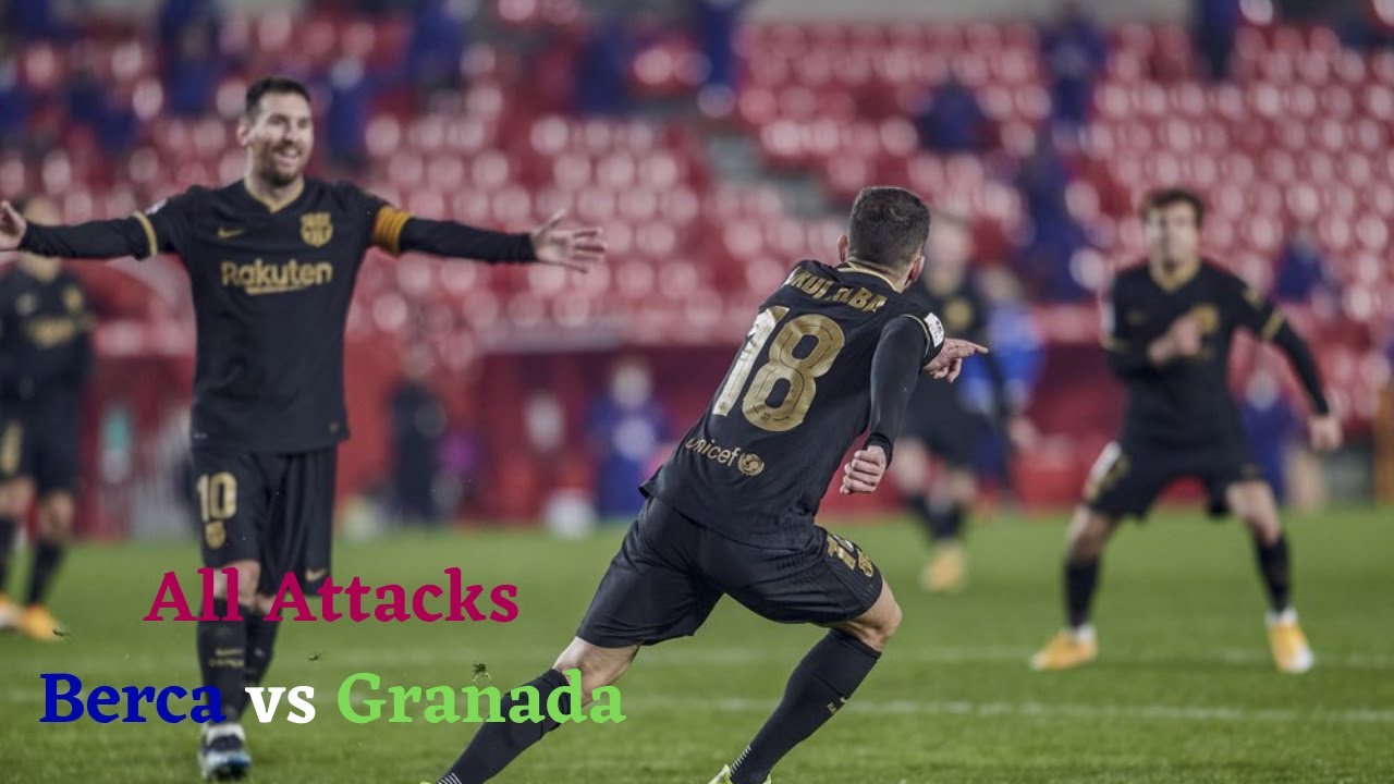 All Attacks of FOOTBALL CLUB BERCELONA against GRANADA CF.