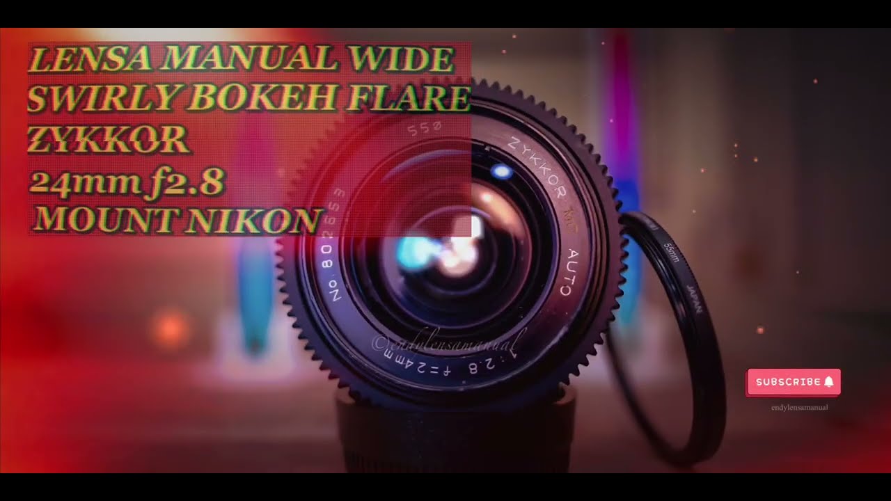 Lensa manual WIDE BOKEH SWIRLY Flare ZYKKOR 24mm f2.8 mounting ori Nikon
