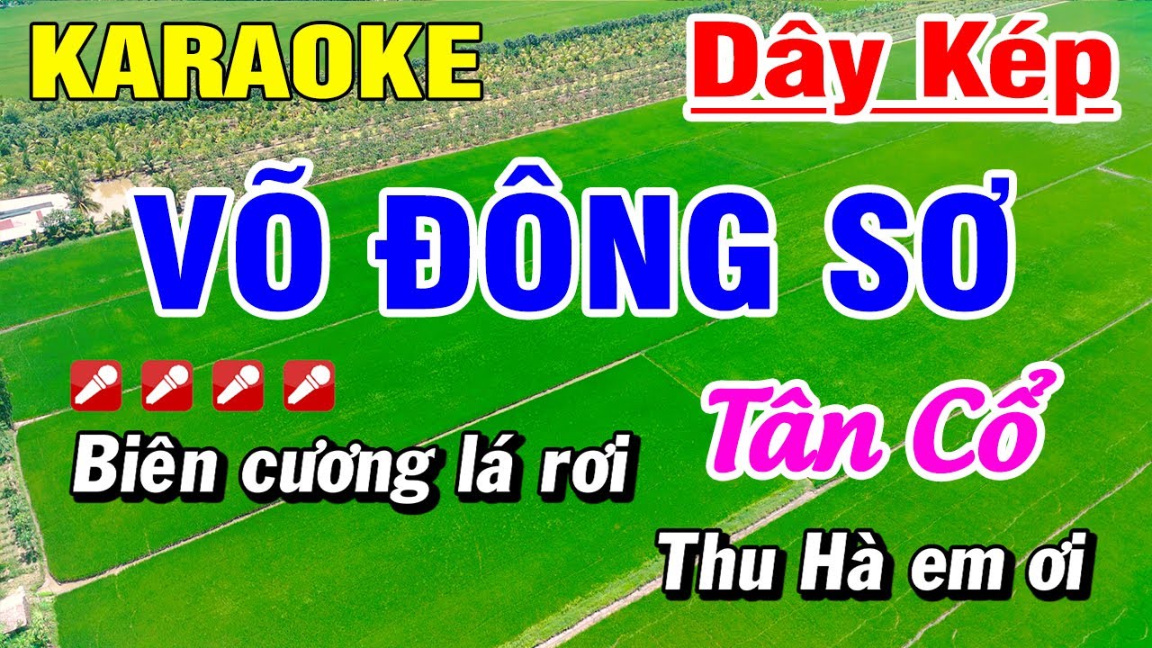 Karaoke Võ Đông Sơ - Bạch Thu Hà - Vọng Cổ Dây Kép | Hoài Phong Organ