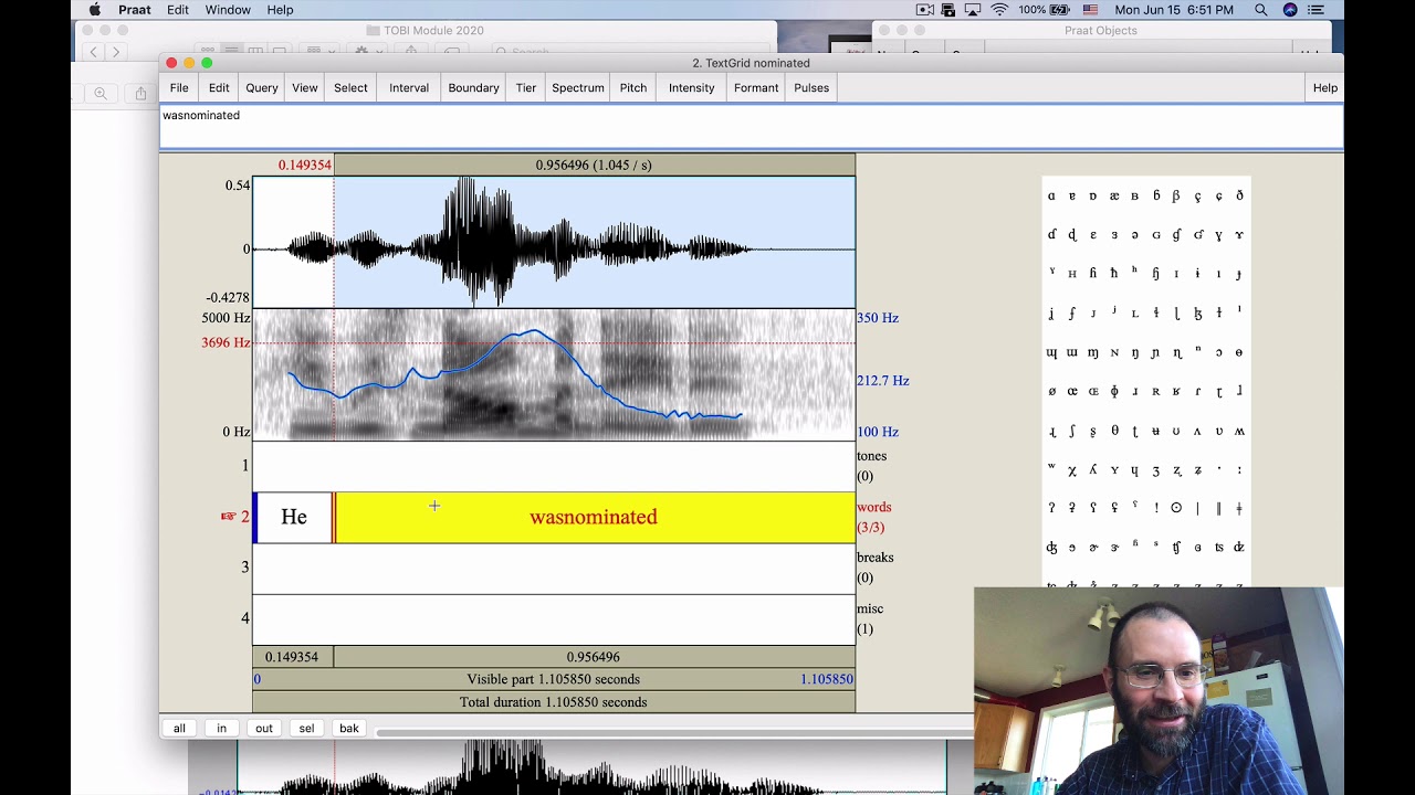 Ling 441 - Advanced Phonetics - Making a text grid in Praat