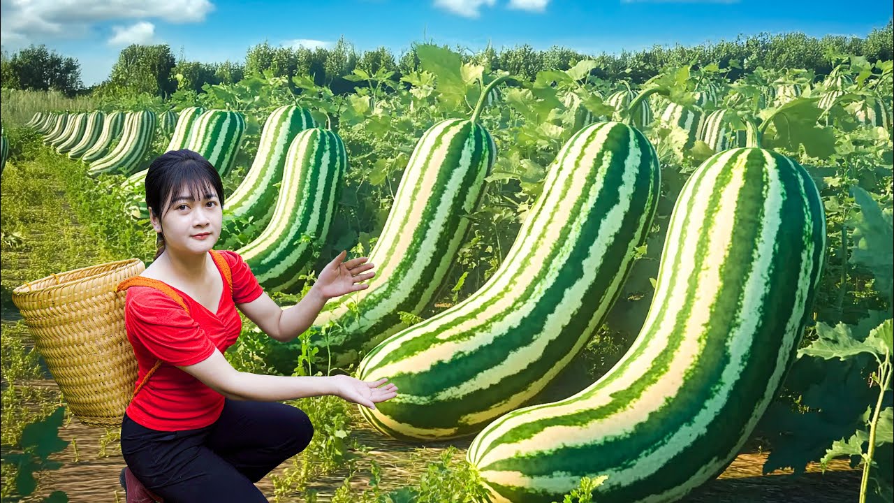 Harvesting 1000+ Giant KINGKONG Watermelon in Amazon Jungle & Go to Market Sell | Ly Trieu Ca