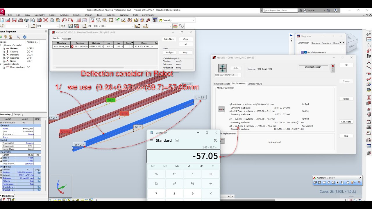 beam deflection considerations in robot structure