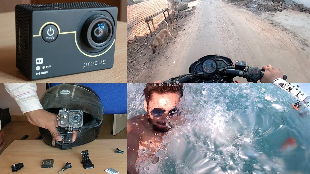 Vlogging Action Camera Procus Rush ,Unboxing/Review | How To Mount Your Action Camera On helmet