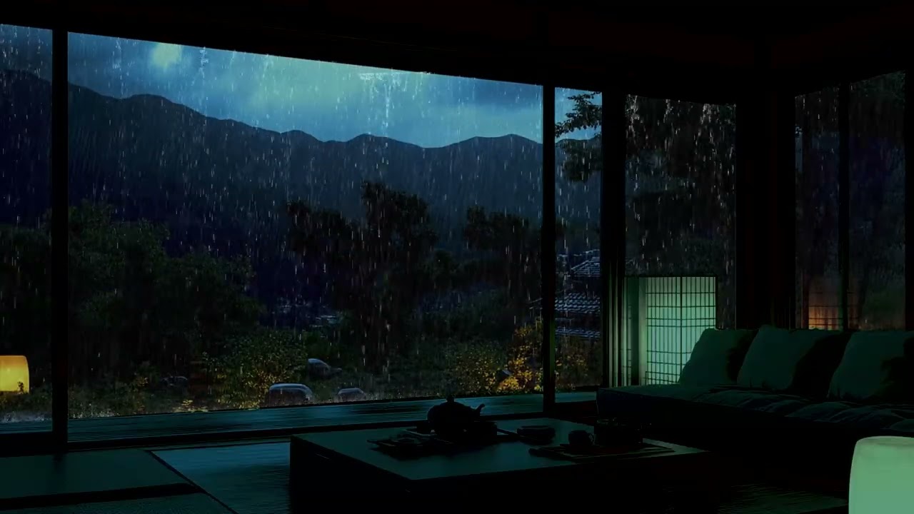 Nightfall Serenity Piano Session | Healing Rain Ambience for Emotional Balance and Calm Sleep