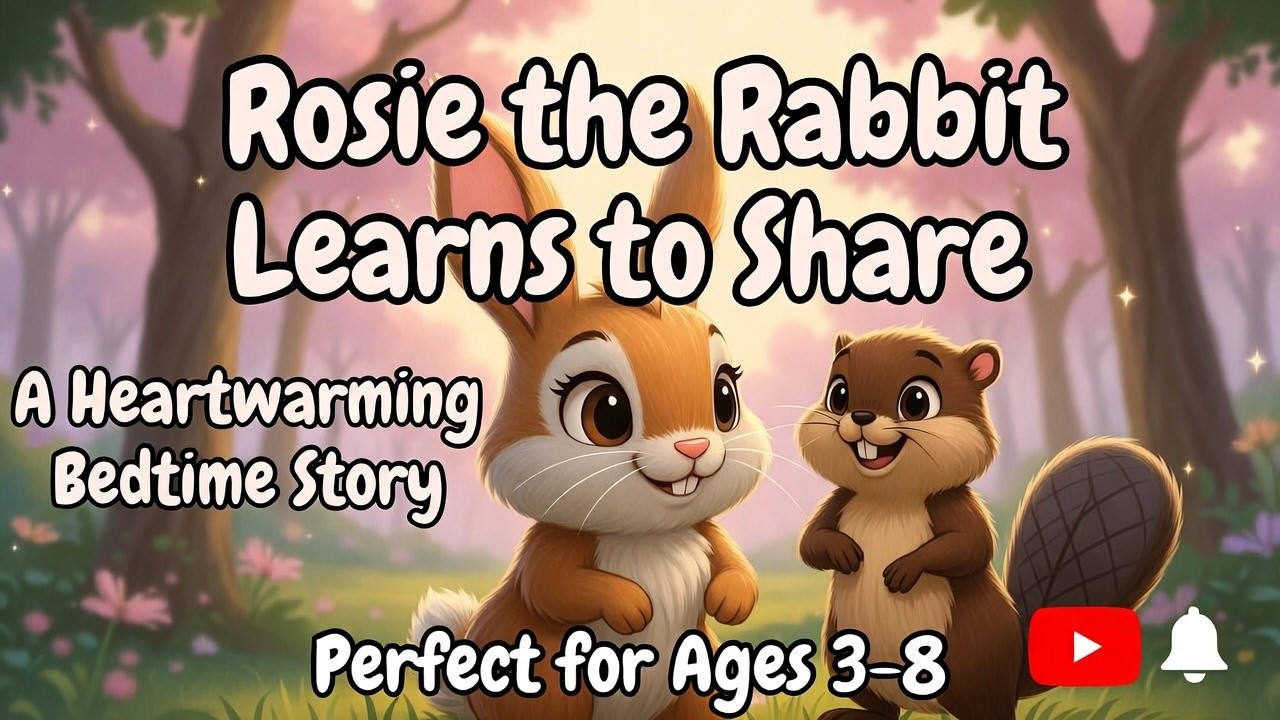 Rosie the Rabbit Learns to Share 🐰💕 | Bedtime Stories for Kids | Moral Story for Toddlers