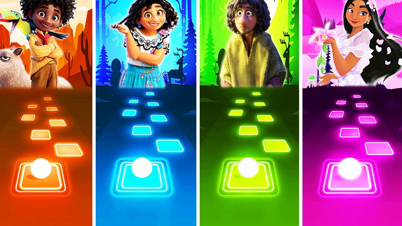 Antonio Vs Mirabel Vs Bruno Vs Isabela - Tiles Hop EDM Rush! Encanto We Don't Talk About Bruno!