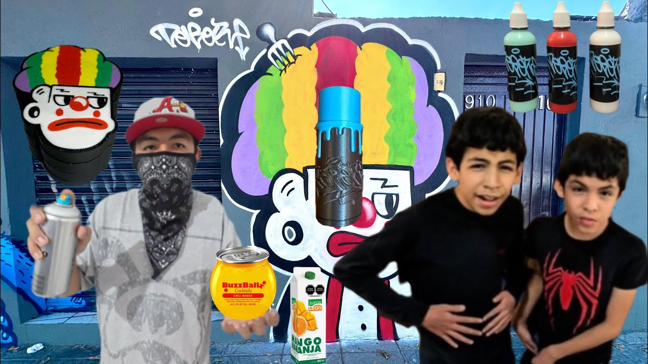 FUI A VENDER MIS PRODUCTOS DE GRAFFITI  A LA FERIA carácter payaso 🤡