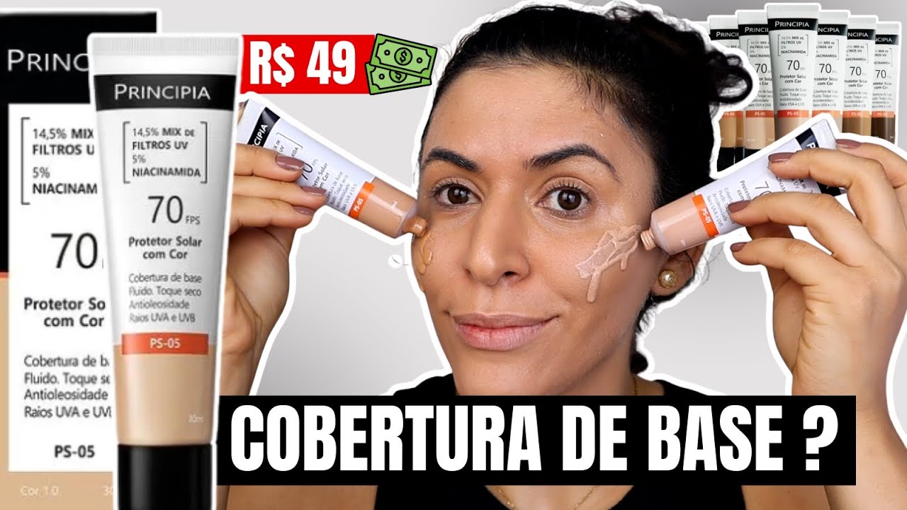 Lançamento Protetor Solar com Cor Principia PS-05 - Cobertura de Base?