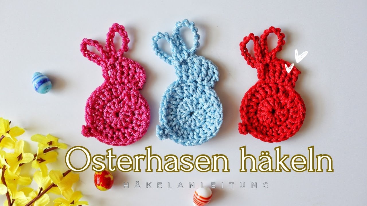 Osterhasen häkeln. Osterdeko De/Eng