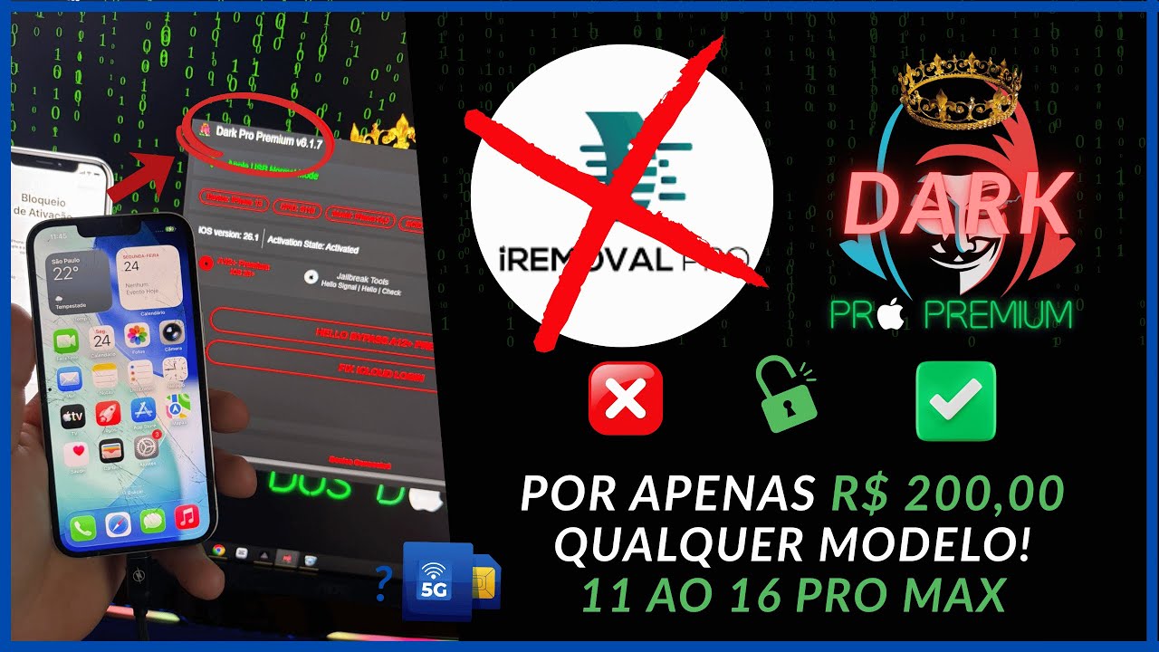 iRemoval Pro NÃO USE! Nova Ferramenta Desbloqueio Bypass iPhone 11 ao 16 Pro Max 20% de Chance Chip!