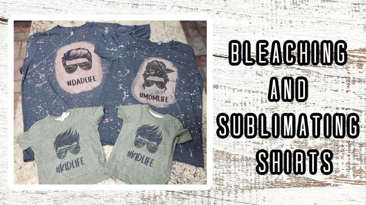 Bleaching and Sublimating Shirts / Etsy Studio Vlog / How To Sublimate A T-Shirt / Sublimation