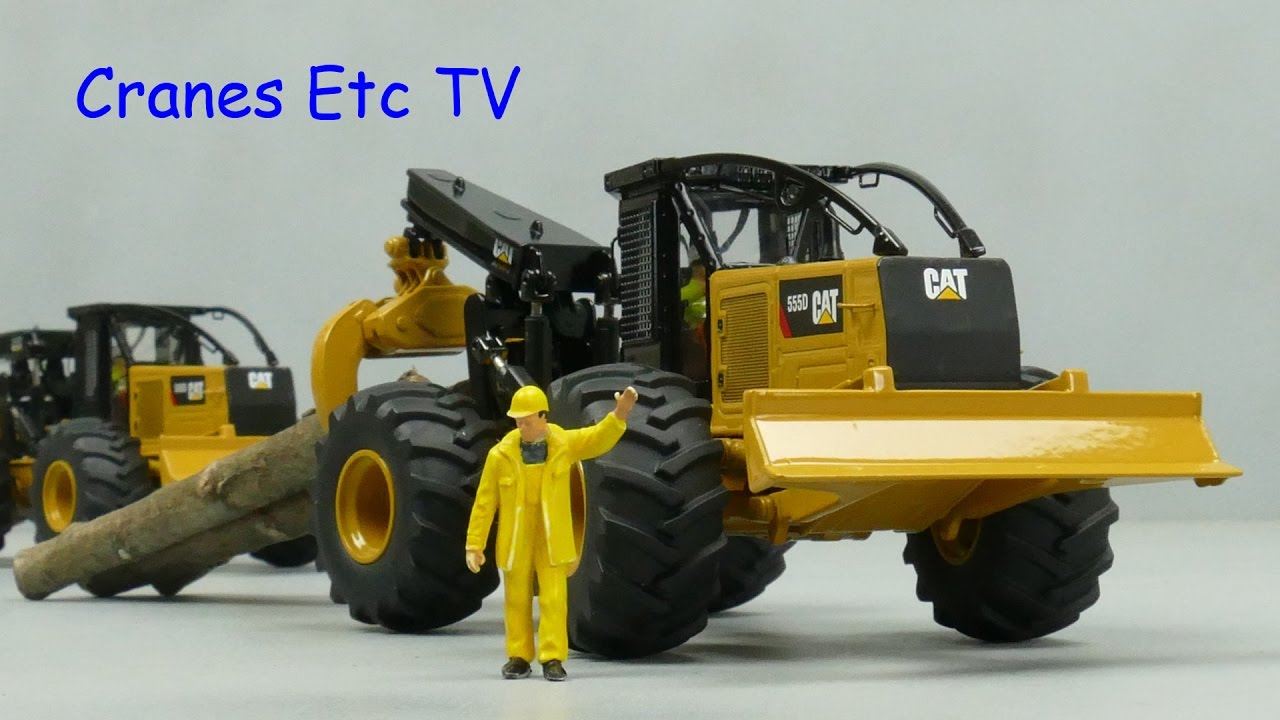 Diecast Masters Caterpillar 555D Wheel Skidder by Cranes Etc TV
