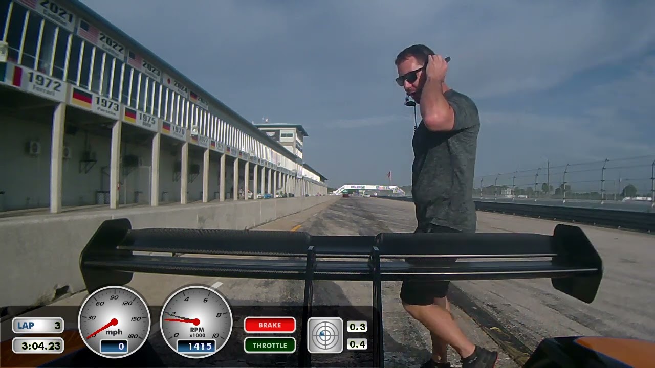 Praga Sebring 071825 Ryan warm up laps spin rear view