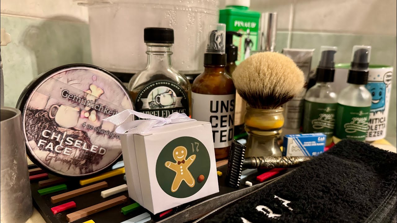 Gemütlichkeit by Chiseled Face Groomatorium, Rod George Razor R&G Shave Designs, Boti Brush Two band