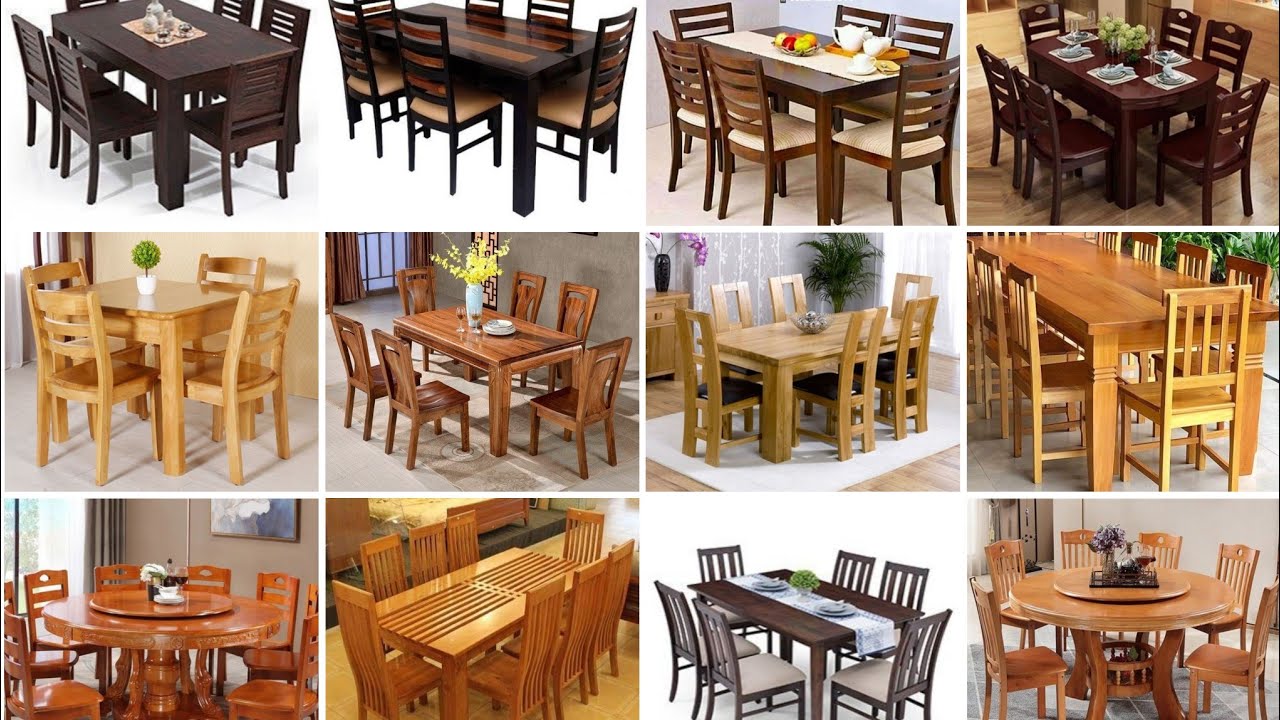 80 mejores dise&ntilde;os de mesa de comedor de madera |  Ideas de dise&ntilde;o de mesa de comedor