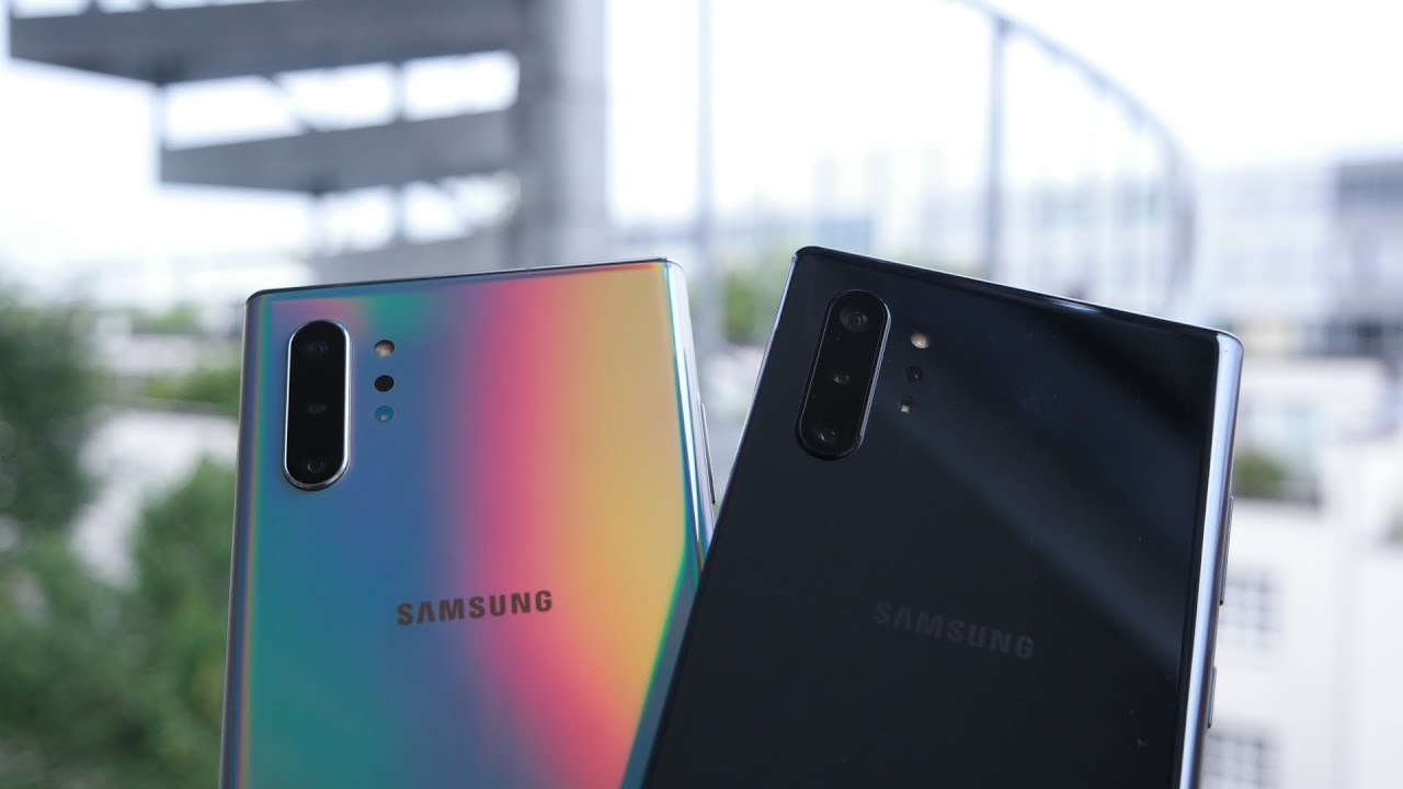 Samsung Galaxy Note 10 Plus Farbvergleich - Aura Glow vs Aura Black