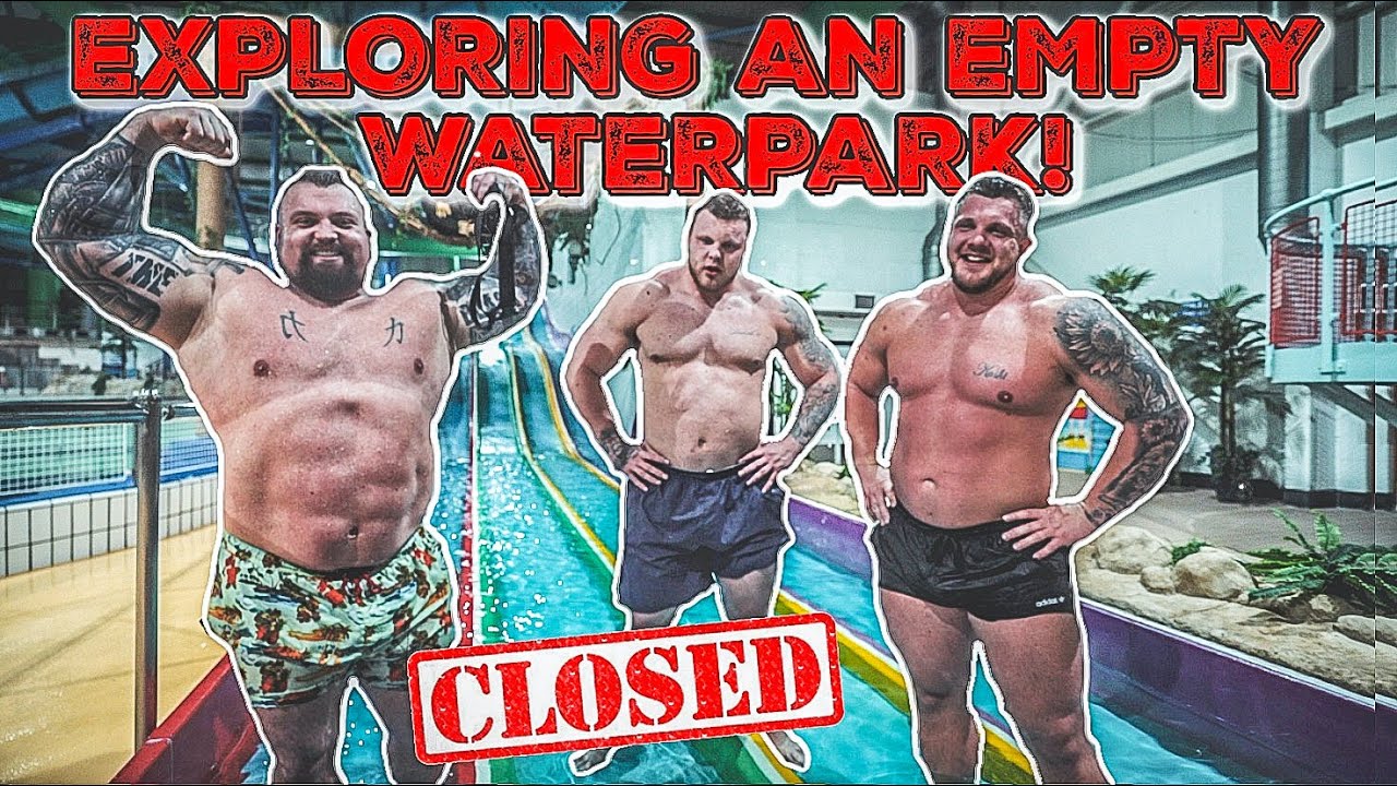 400lb Strongmen Explore Empty Water Park! Ft Stoltman Brothers