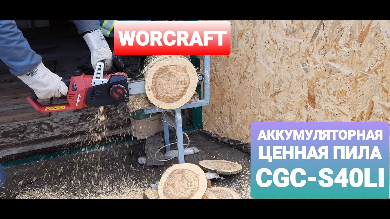 Аккумуляторная пила Worcraft CGC-S40LI. Обзор комплекта и тест в работе! Кривой Рог!