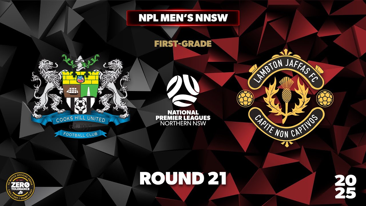 NPL Men's NNSW Round 21 First Grade - Cooks Hill United v Lambton Jaffas