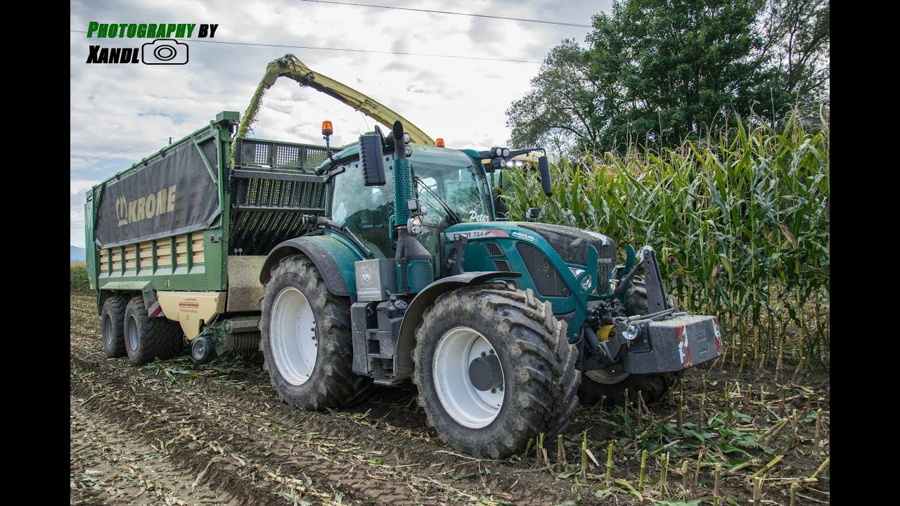 Mais Häckseln mit Krone Big X 480 | Fendt 724 | Krone ZX | Lohnunternehmen Schreibmaier | HD | 2017
