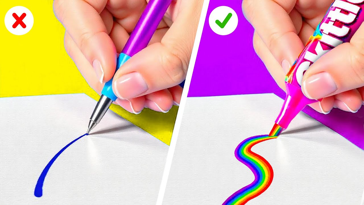 YENİ ÇİZİM HİLELERİ VE SANAT TÜYOLARI! Kolay Eğitim ve Çizim İçin Viral Aletler 123 GO! Like