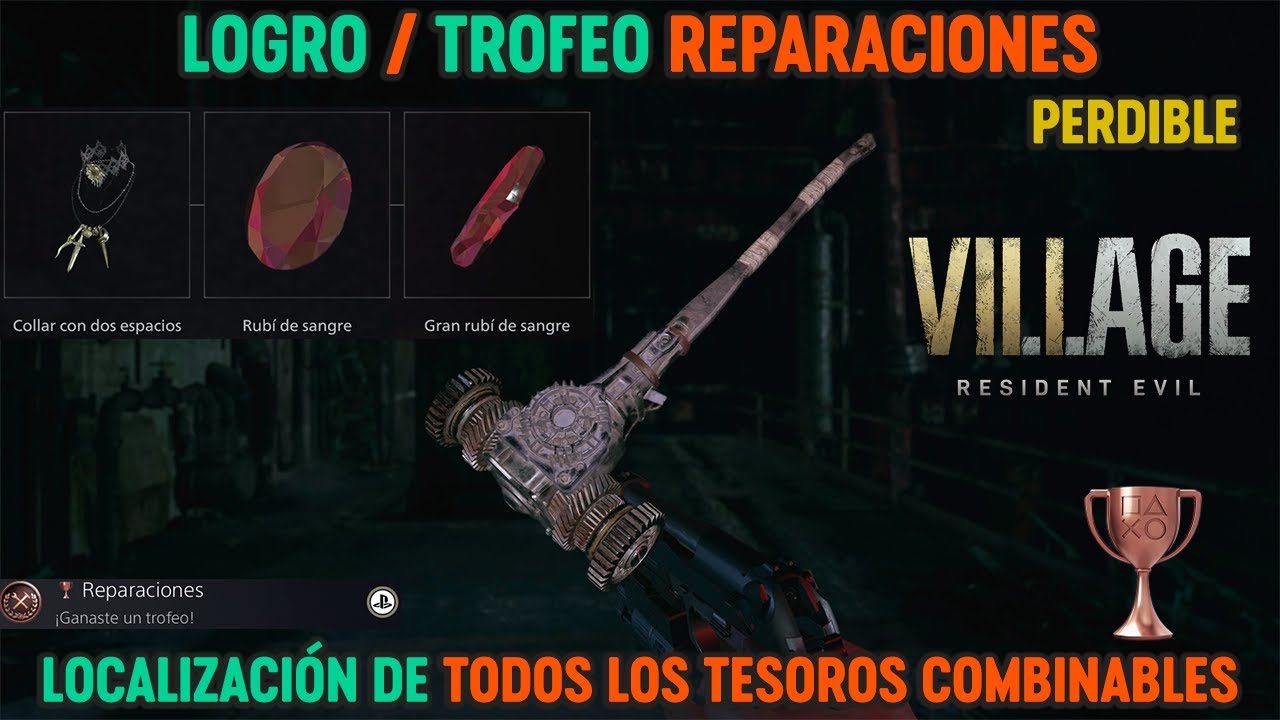 Resident Evil 8 Village - Trofeo Reparaciones LOCALIZACIÓN de todos los TESOROS COMBINABLES
