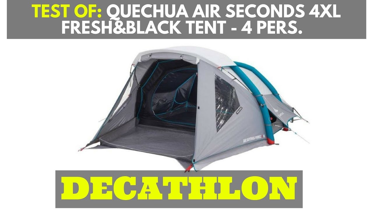 Test of: Quechua Air Seconds Family 4 XL camping tent, 4 persons - DECATHLON