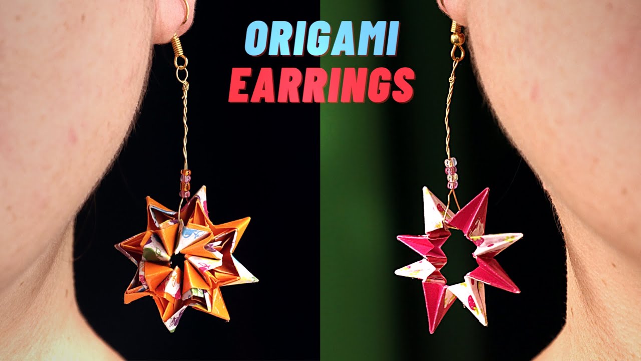 How to make Origami Earrings DIY - DIY Origami