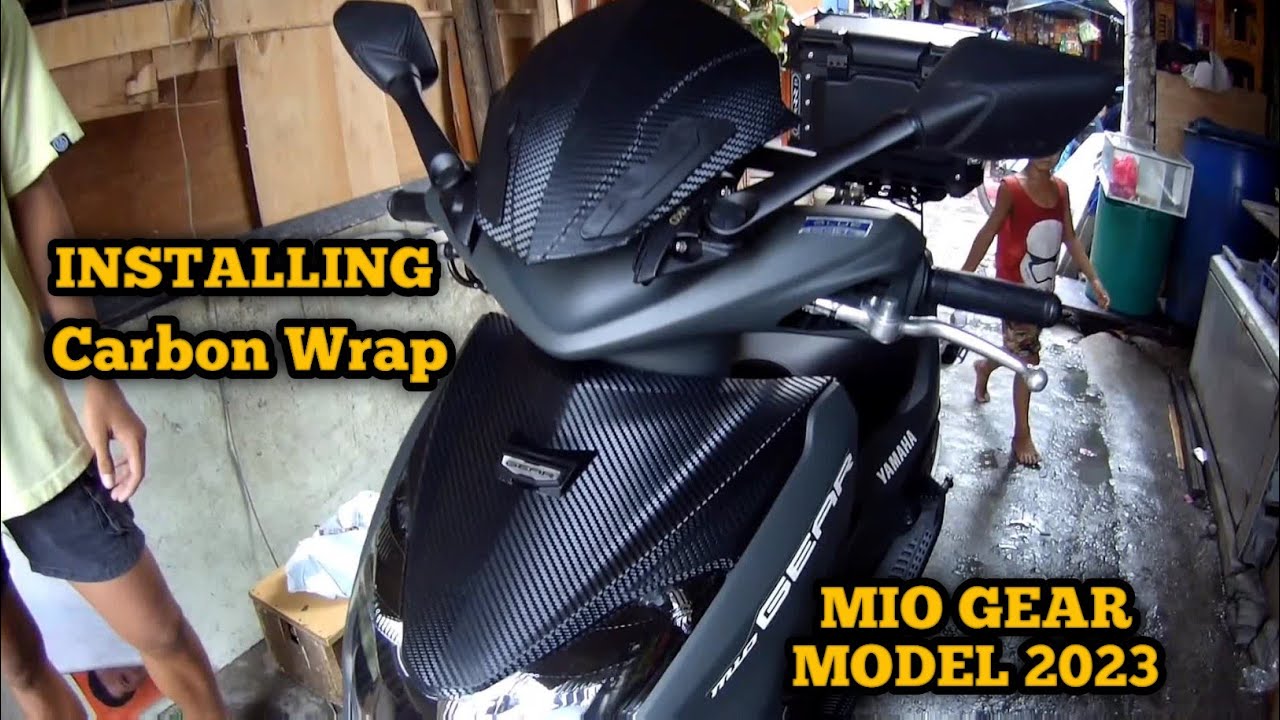 Installing Carbon Wrap Kay Mio Gear Model 2023