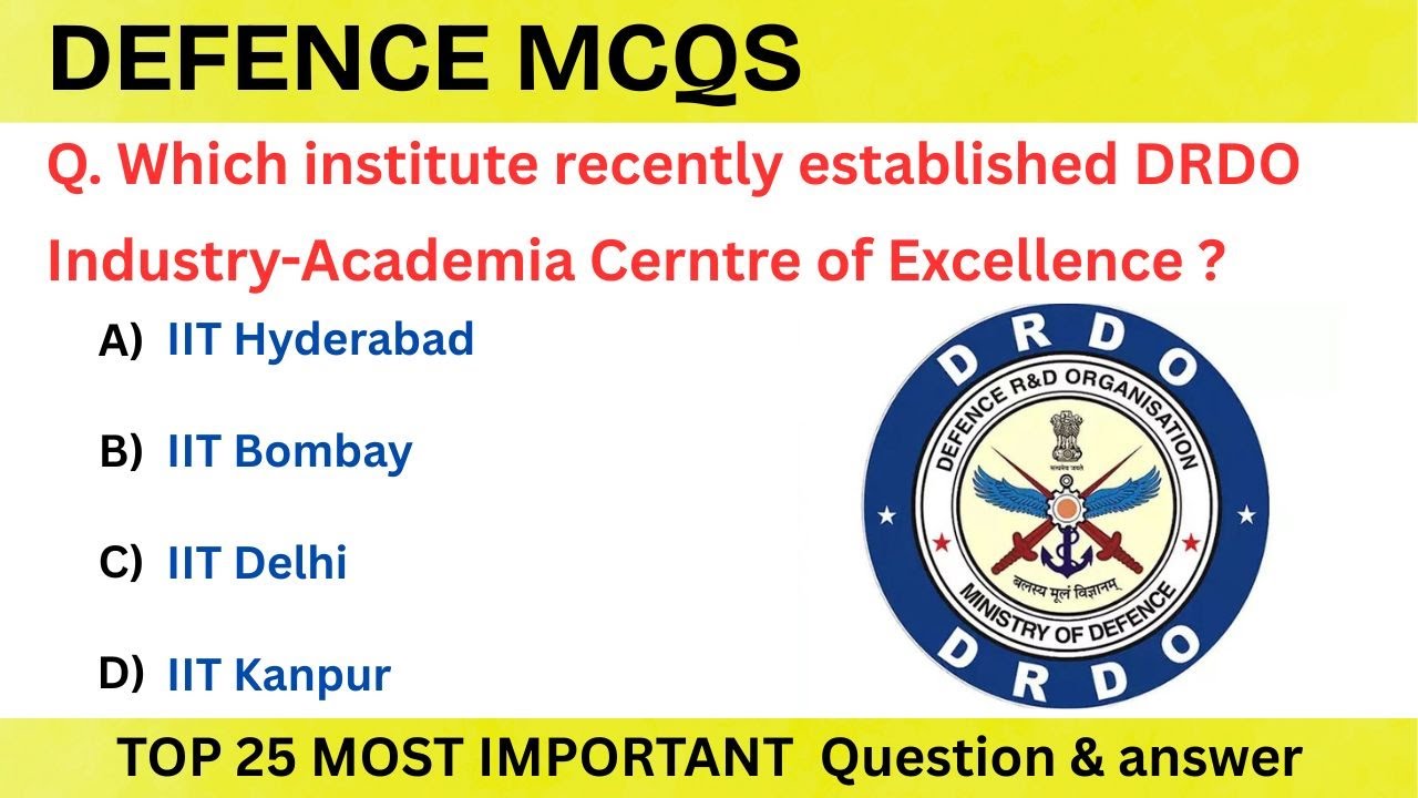 Top 25 Most Important Defence MCQs | Upsc Prelims Exam | Speech on success