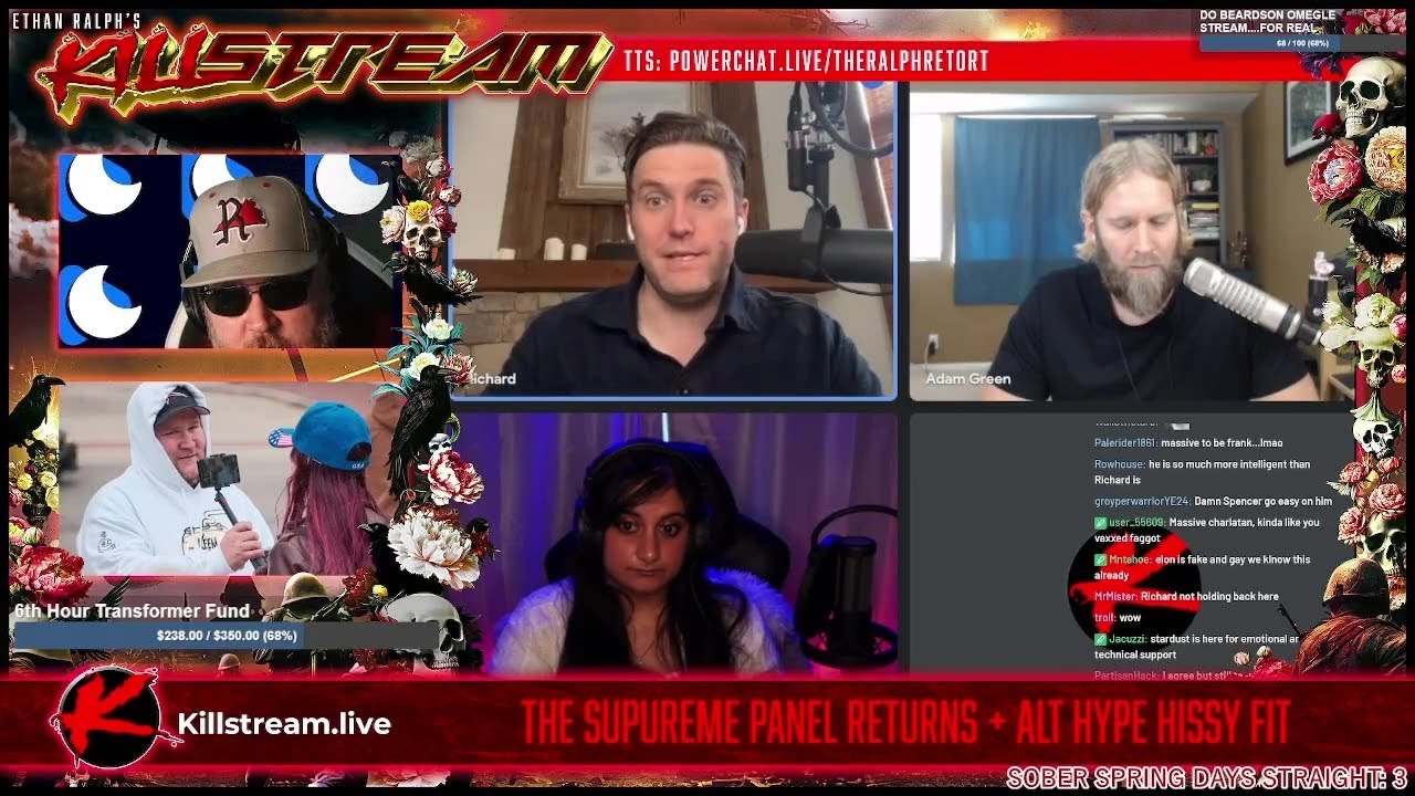 Richard Spencer, Stardust, Adam Green | Debate Panel | Host: Killstream | 2023-03-25