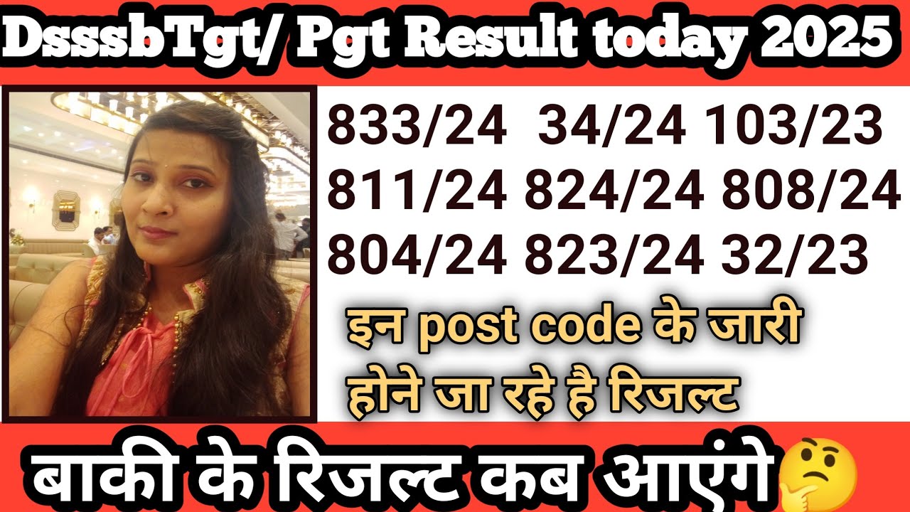 Dsssb tgt pgt result 2025 today|dsssb tgt result 2025|pgt result 2025|dsssb result 2025||