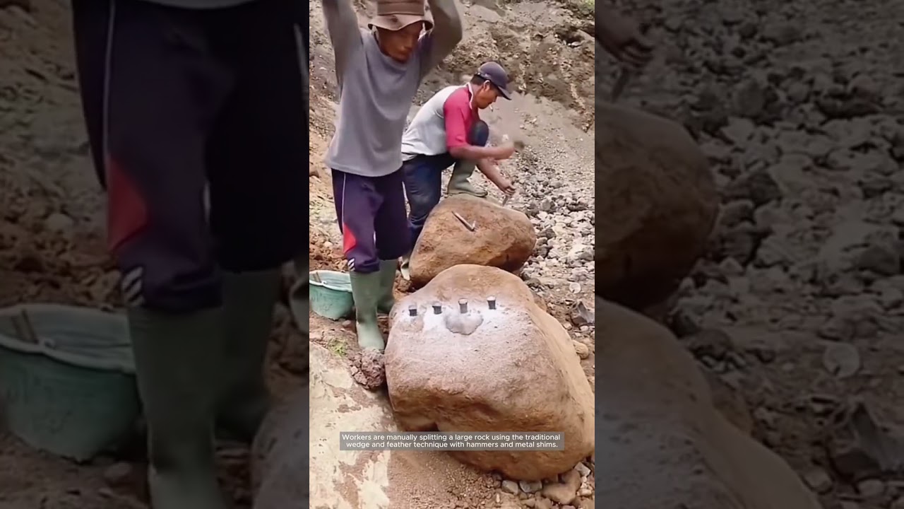 Splitting Stone by Hand: The Timeless Wedge and Feather Technique