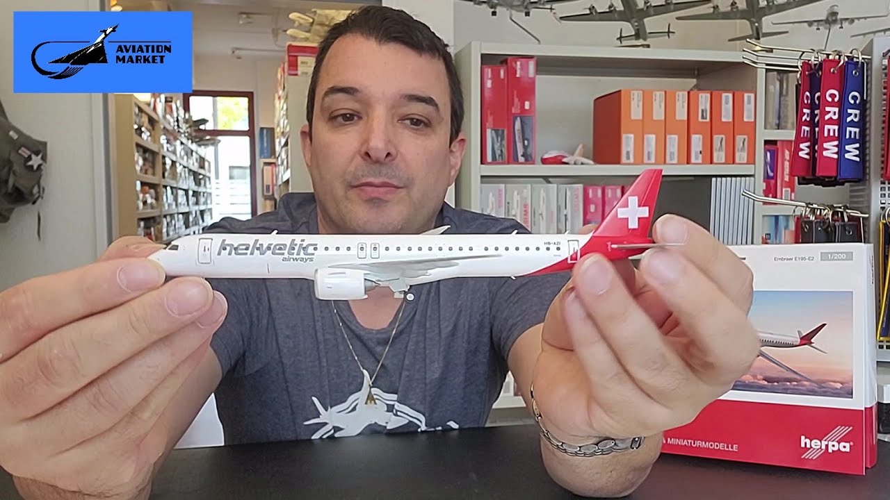 Die Embraer E195-E2 von Helvetic ist eingetroffen! (Herpa-Modell 572286 1:200)