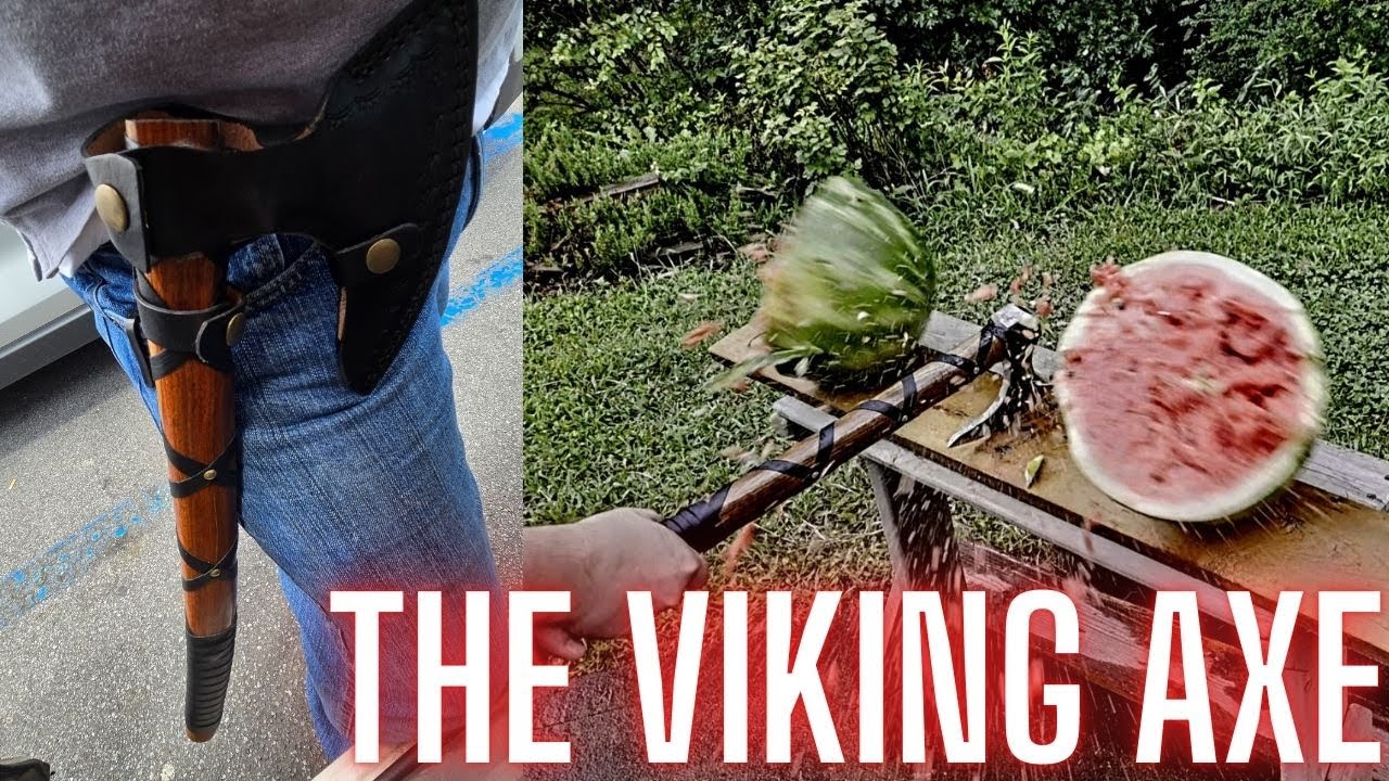 Open Carrying A Black Swan Tactical Viking Axe + Fruit Ninja LARP
