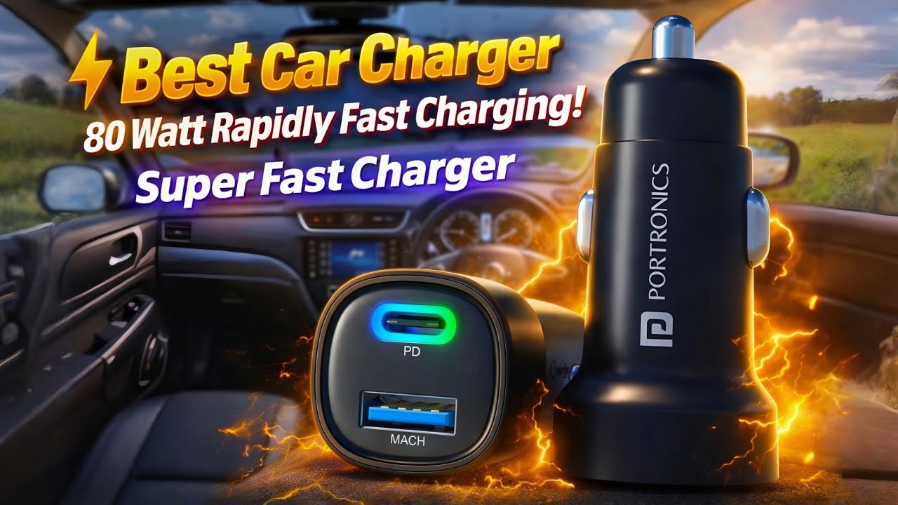 Best Car Charger in 2026⚡Super Fast Charging Car Phone | Best Fast Car Charger!  Portronics Charger 