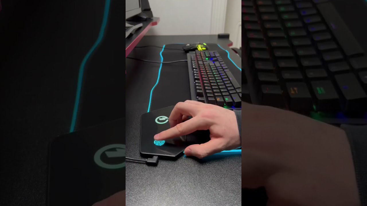 A mousepad with wireless charger and LED lights😳 #shorts