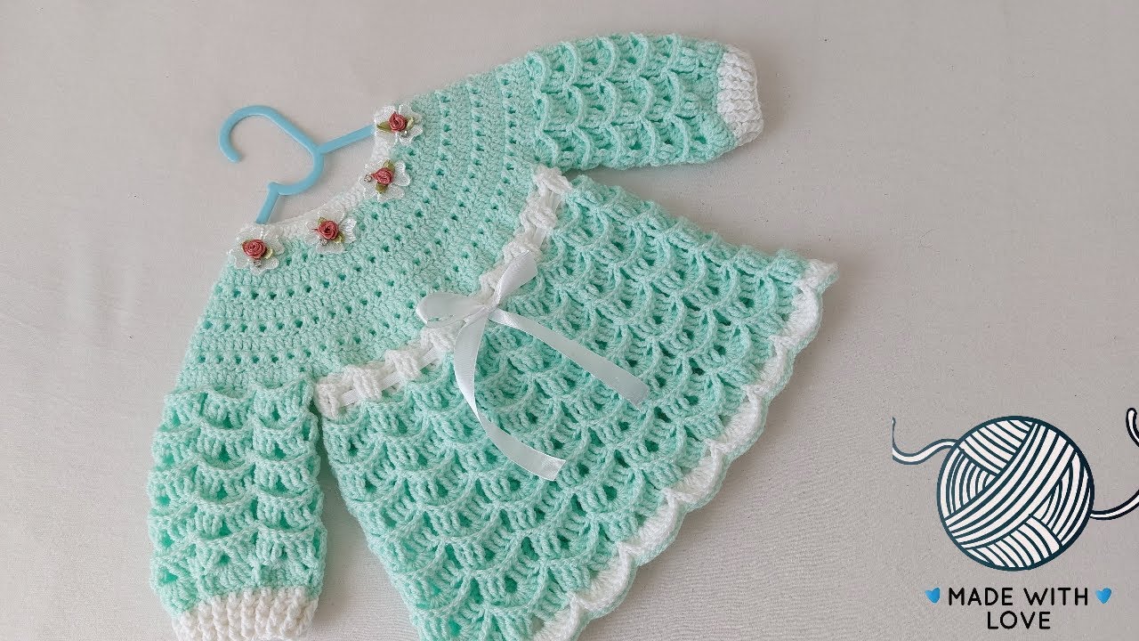 Crochet Baby Dress - كروشيه فستان أطفال