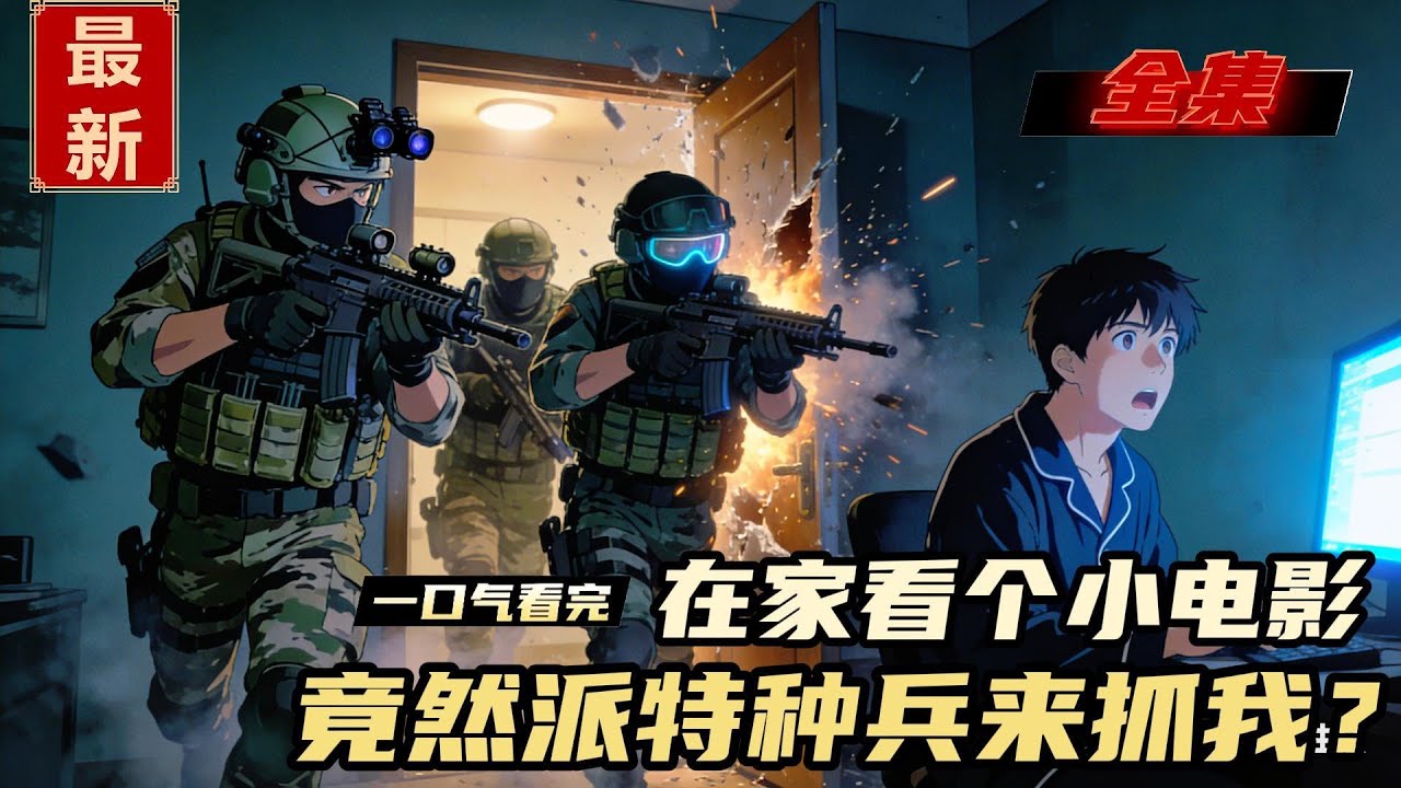 在家看個片，你竟派特種兵來抓我？我只是在家看個學習片而已！剛學一半，家裏那厚重的防盜門便直接被撞開#漫画解说 #一口气看全集 #小说 #爽文 #网文小说