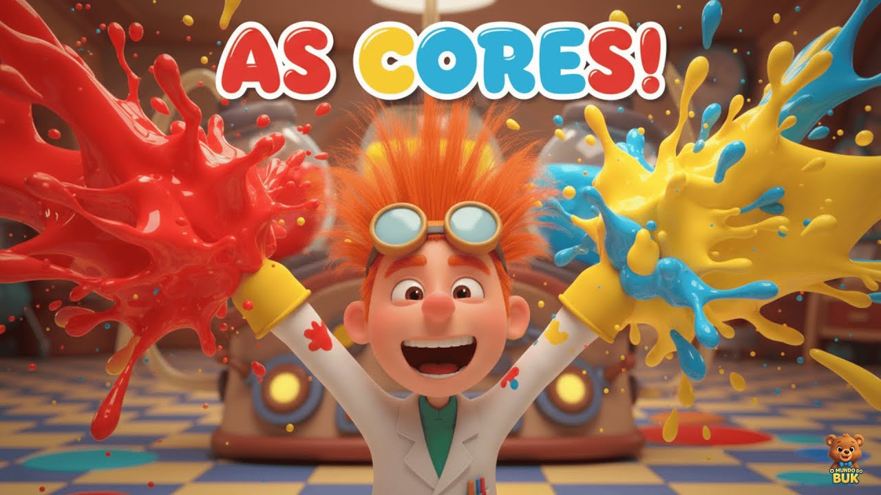 As Cores para Crianças - Música Divertida com Professor Tinta | Mundo do Buk