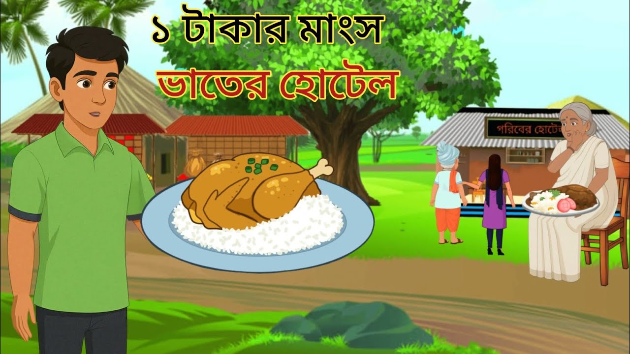 ১ টাকার মাংস ভাতের হোটেল । Bengali Fairy Tales Cartoon।Rupkathar Golpo। Thakumar Jhuli। পাঁচমেশালি