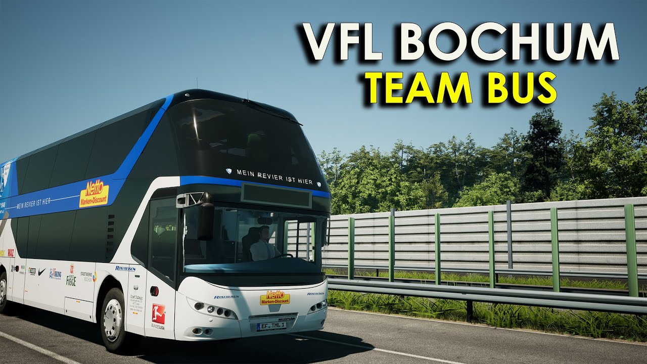 Fernbus Simulator: Taking VfL Bochum to the Allianz Arena - Team Bus DLC Gameplay
