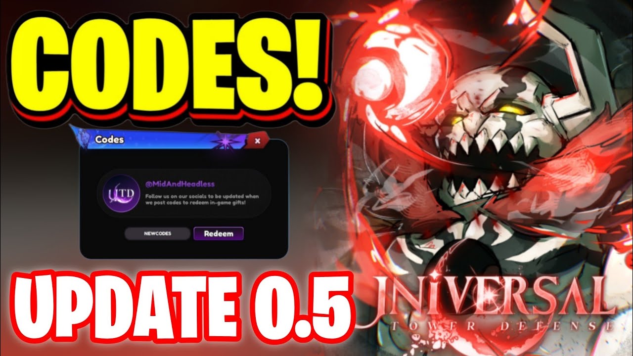 *NEW* ALL HOLLOWED ECLIPSE UPDATE 0.5 CODES FOR UNIVERSAL TOWER DEFENSE! UNIVERSAL TOWER DEFENSE