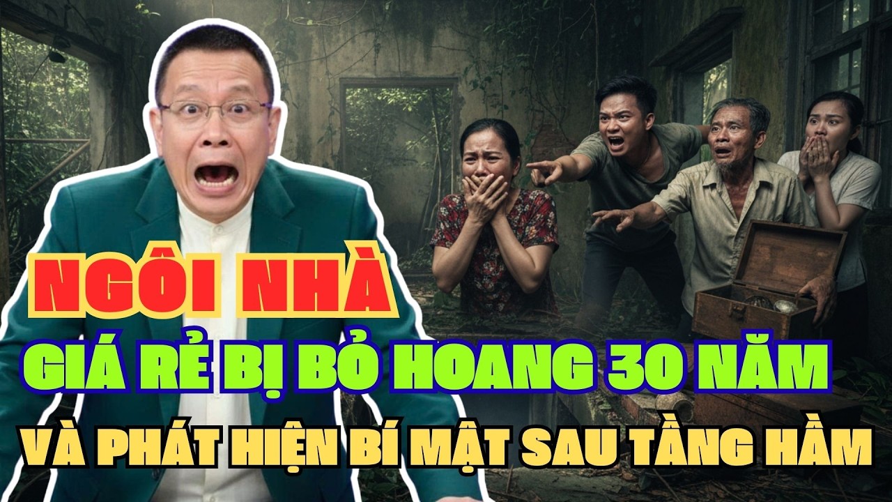 Ngôi Nhà Giá Rẻ Bị Bỏ Hoang 30 Năm – Người Mua Mới Phát Hiện Bí Mật Sau Tầng Hầm