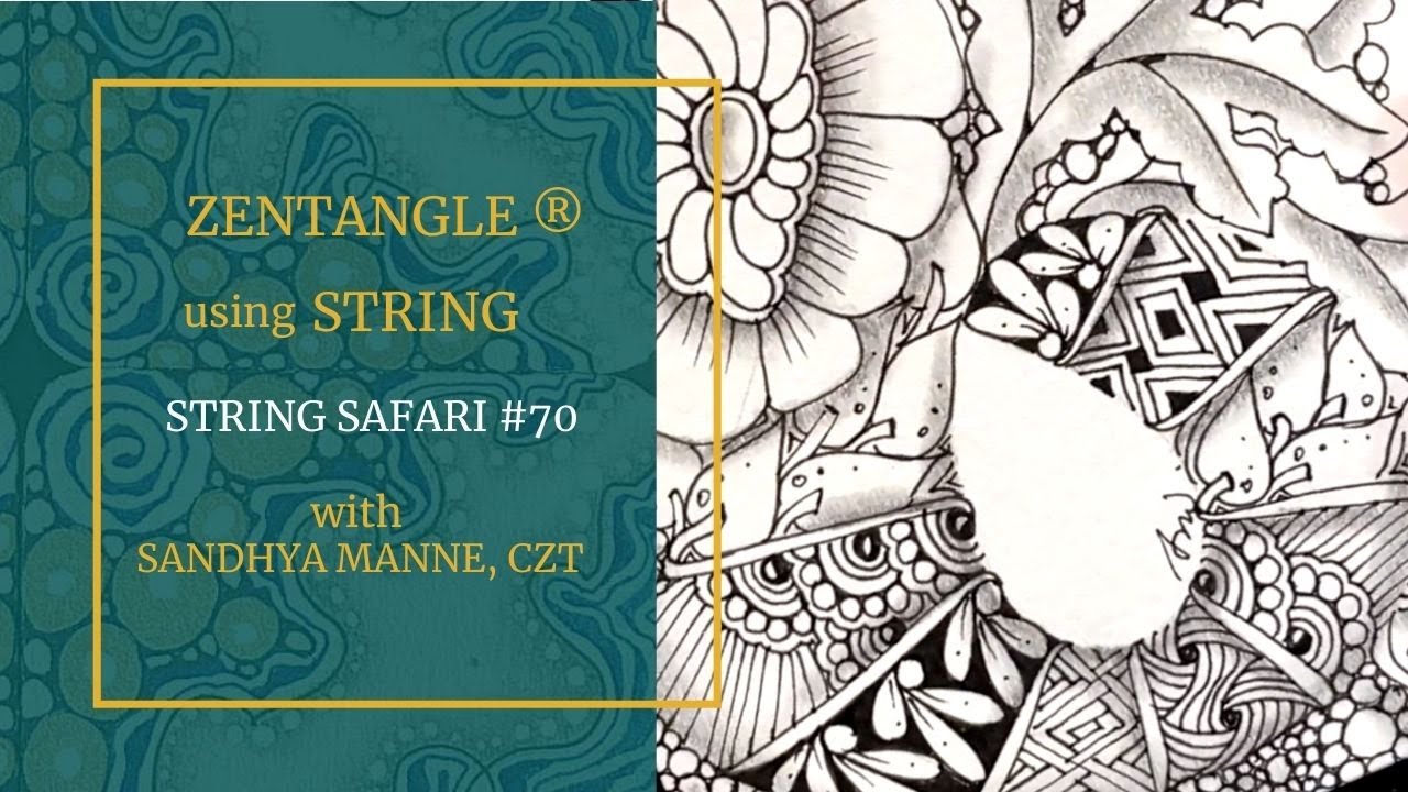 A Zentangle&reg; Mini Project STRING SAFARI #70 a tutorial with ICANTHIS