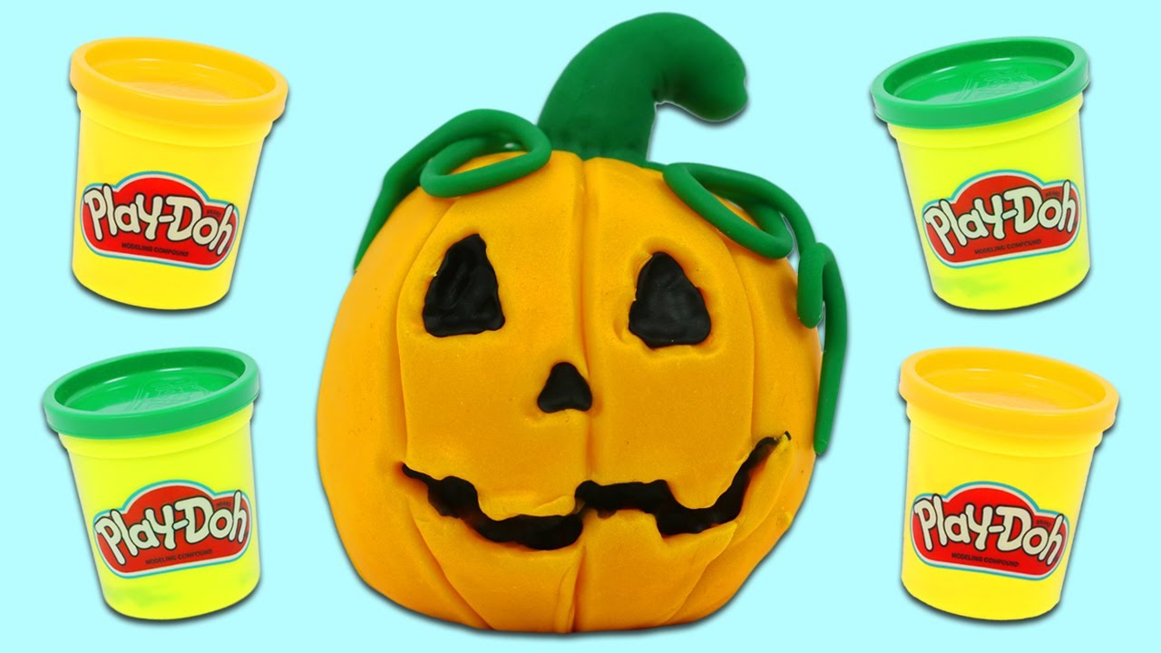 How to Make A Spooky Play Doh Halloween Jack o Lantern!