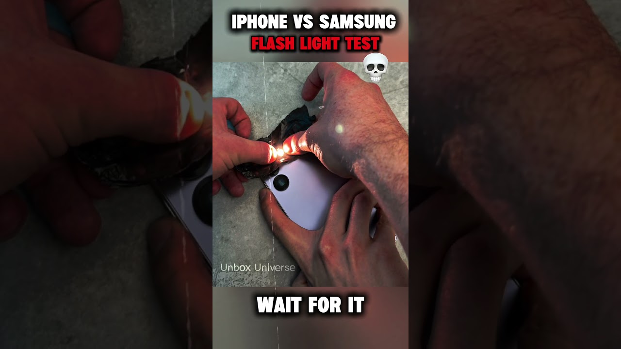 Apple vs Samsung Flashlight Test... The Winner Will SHOCK You! 🔦😱#shorts#viralvideo